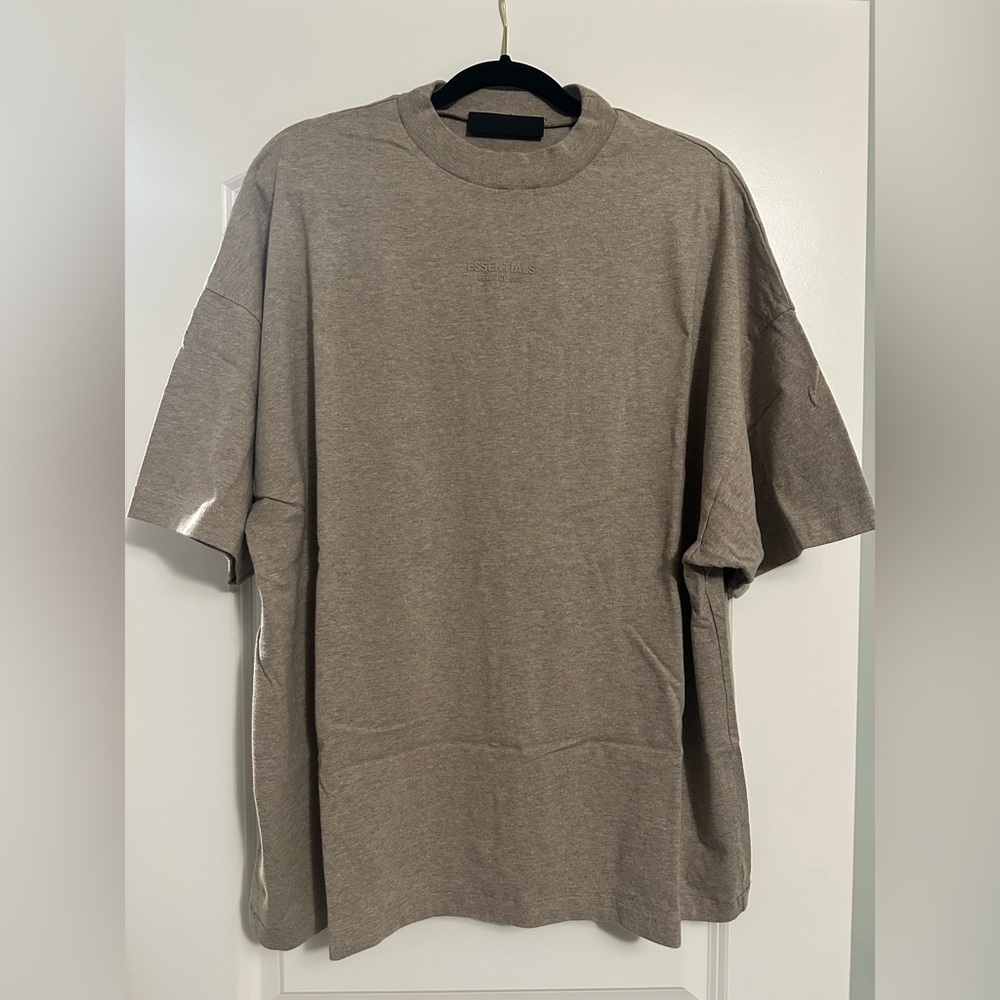 Fear Of God Essentials Tan Short Sleeve Tee Classic Crew